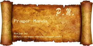 Prager Manda névjegykártya